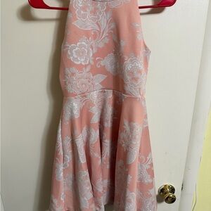 Lilt Pink and White Floral Kids Dress